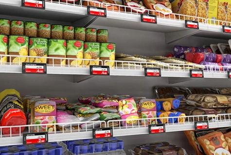 Digital electronic shelf labels on retail shelves